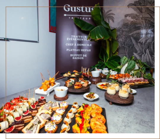 Plateau de mets raffinés pour un service traiteur à Genève